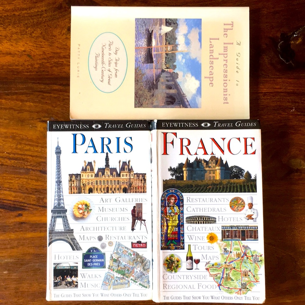 Eyewitness Travel Guides Paris /France + Impressionist Landscape Set of 3 books